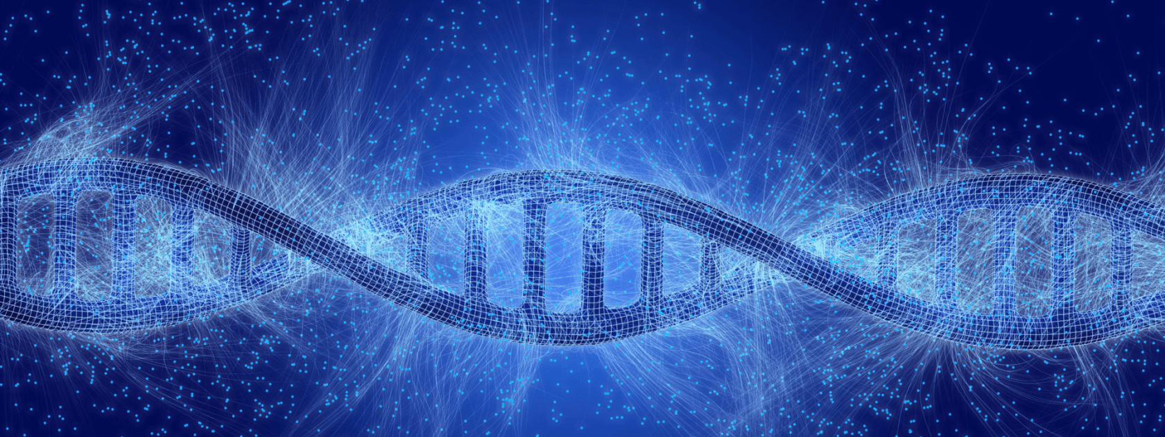 DNA helix in a blue background
